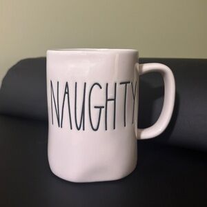 Rae Dunn White Naughty Mug